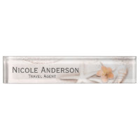 Sandy Beach Sea Shells Hibiscus Personalised