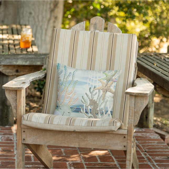 Sandy Beach Seahorse Cushion (Chair)