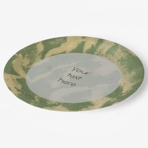 Sandy Beach Structure Photo any Text Paper Plate