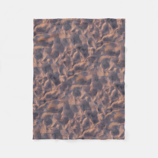 Sandy Beach Structure Photo Fleece Blanket (Front)