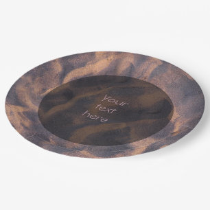 Sandy Beach Structure Photo Paper Plate