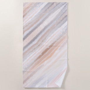 Sandy Beach Summer Tan Abstract Watercolor Beach Towel