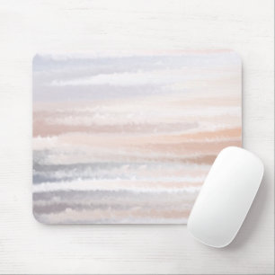 Sandy Beach Summer Tan Abstract Watercolor  Mouse Mat