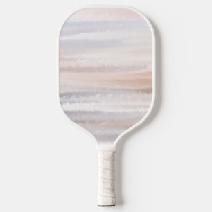 Sandy Beach Summer Tan Abstract Watercolor Pickleball Paddle