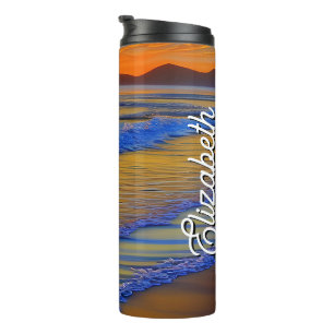 Sandy Beach Sunset Thermal Tumbler