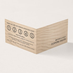 Sandy Beach, Tanning Salon, Detailed Loyalty Card, Business Card