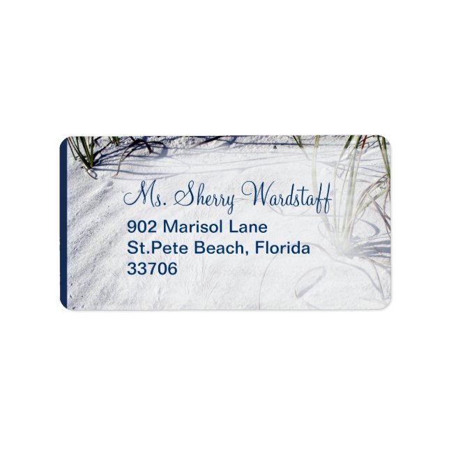 Sandy Beach Wedding 2 Label (Front)