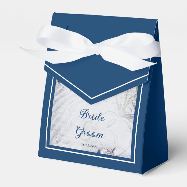 Sandy Beach Wedding Favours Favour Box (Front Side)