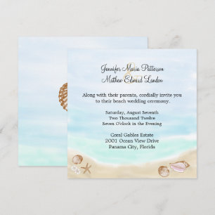 Sandy Beach Wedding Invitation