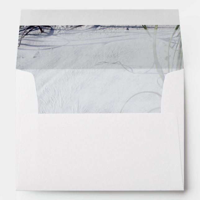 Sandy Beach Wedding Invitation Envelope (Back (Bottom))