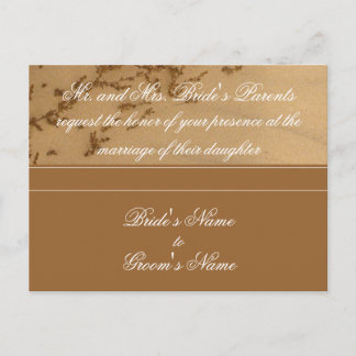 Sandy Beach Wedding Invitation postcard. Postcard