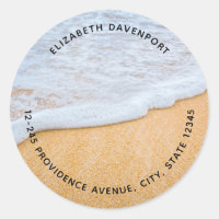 Sandy Beach with Foamy Surf Address