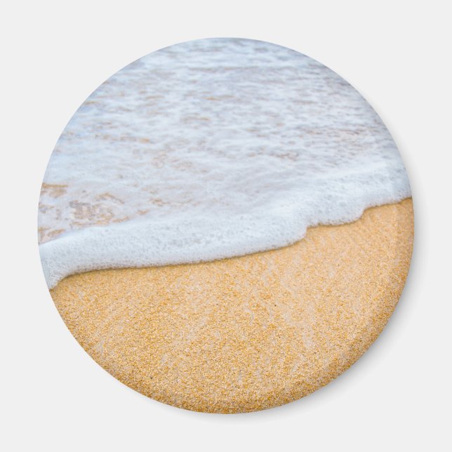 Sandy Beach with Foamy Surf  Magnet (Front)