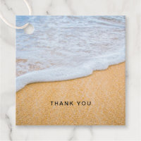 Sandy Beach with Foamy Surf Thank You