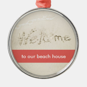 Sandy Beach Writing Christmas Ornaments