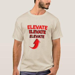 SANDY BEIGE VIVID RED MOTIVATIONAL ELEVATE UNISEX  T-Shirt