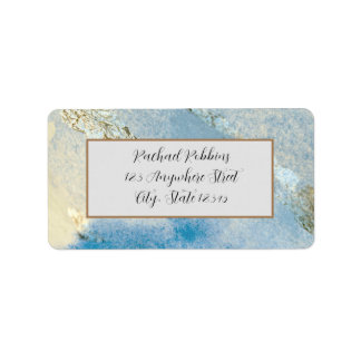 Sandy Blue Beach Return Address Label