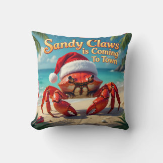 Sandy claws came to town cushion