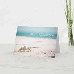 Sandy Crab Christmas Holiday Card