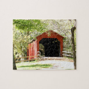 Sandy  Creek Covered Bridge Jigsaw Puzzle