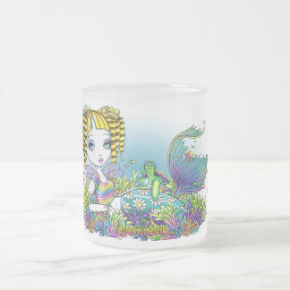 "Sandy" Cute Rainbow Fairy Mermaid Art Frosty Mug