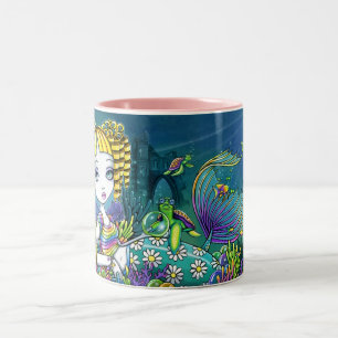 "Sandy" Cute Rainbow Fairy Mermaid Art Mug