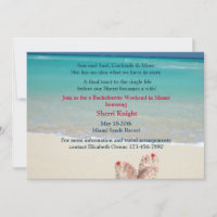 Sandy Feet Bachelorette Party Invitation
