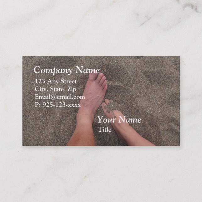 Sandy Feet Business Card (Front)