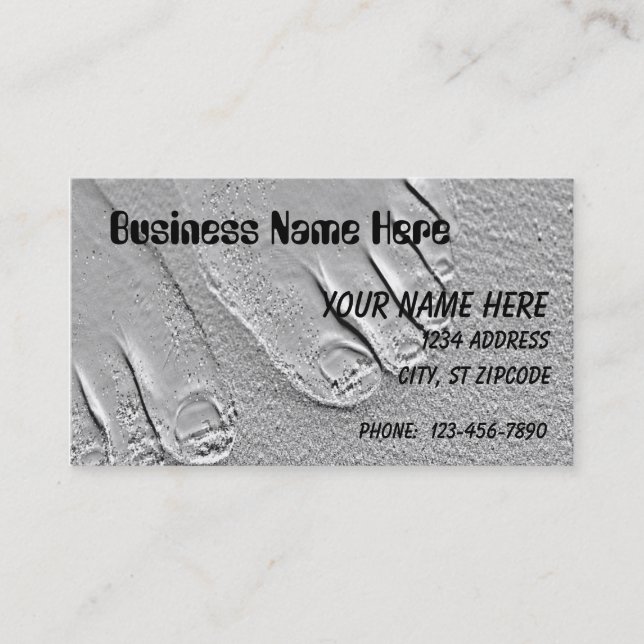 sandy feet business card (Front)