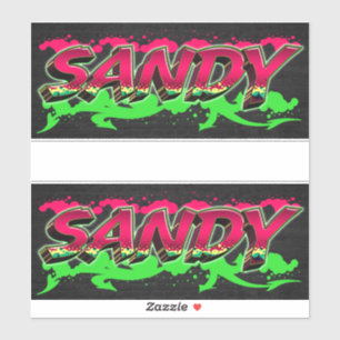 Sandy First Name Graffiti Sticker