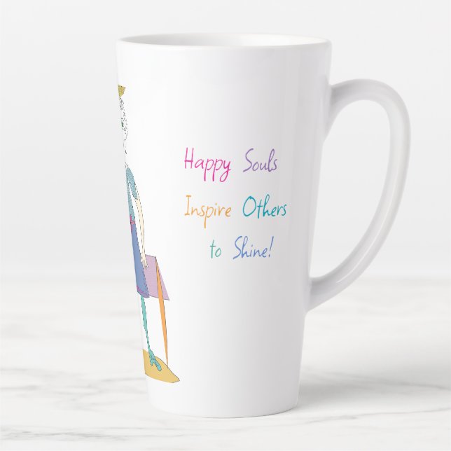 SANDY - Happy Souls Inspire Others to Shine! Latte Mug (Right)