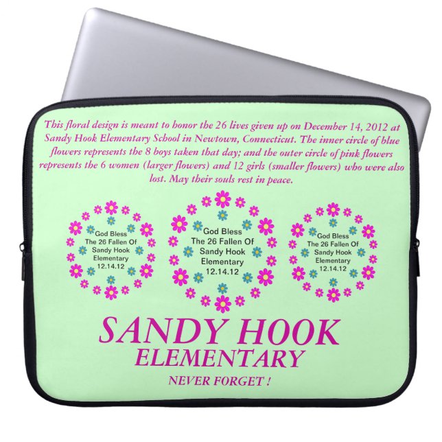Sandy Hook Elementary Never Forget Laptop Sleeve (Front)