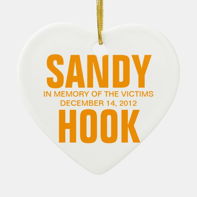 SANDY HOOK IN MEMORY OF THE VICTIMS CERAMIC TREE DECORATION (Front)