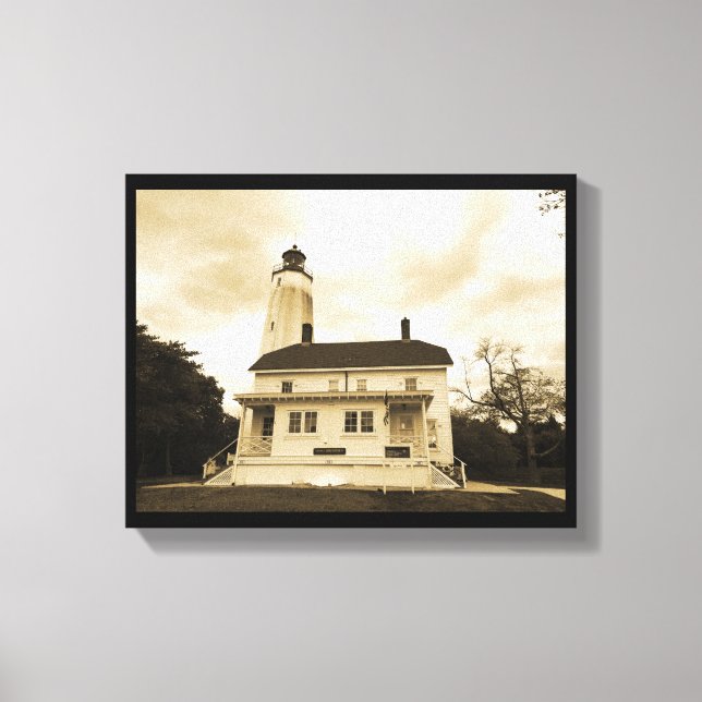 Sandy Hook Lighthouse Canvas Print (Front)