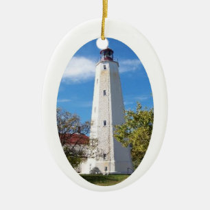 Sandy Hook Lighthouse Ceramic Tree Decoration