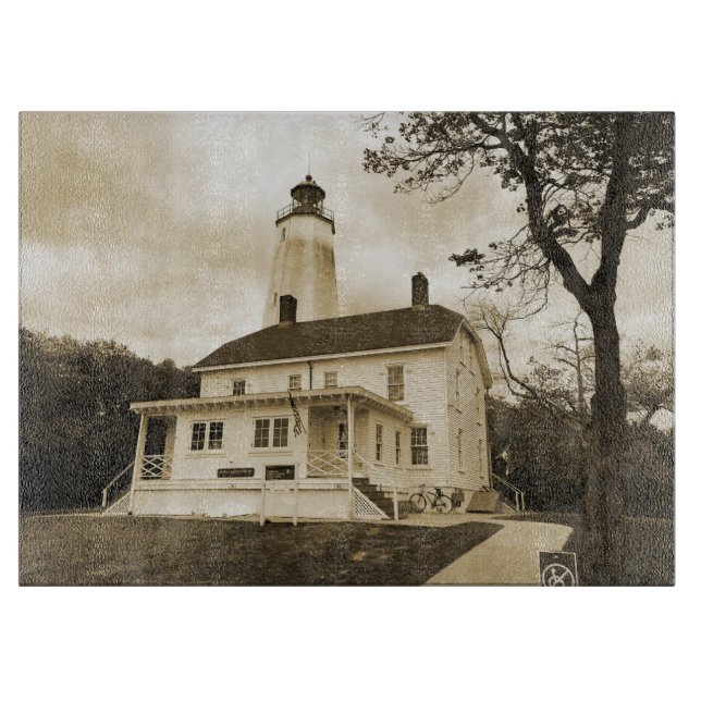 Sandy Hook Lighthouse Cutting Board (Front)