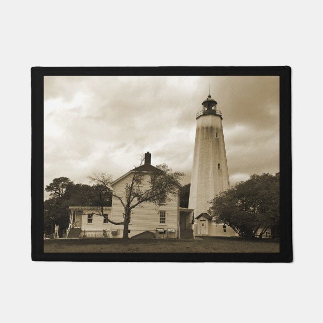 Sandy Hook Lighthouse Doormat (Front)