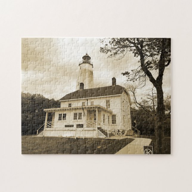 Sandy Hook Lighthouse Jigsaw Puzzle (Horizontal)