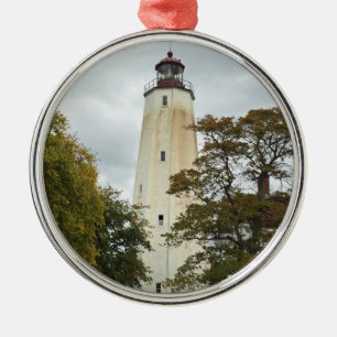 Sandy Hook Lighthouse Metal Tree Decoration