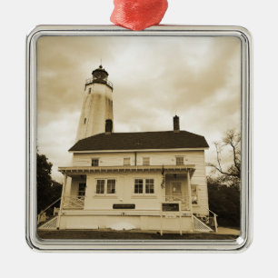 Sandy Hook Lighthouse Metal Tree Decoration