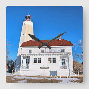 Sandy Hook Lighthouse, New Jersey Wall Clock