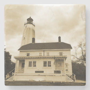 Sandy Hook Lighthouse Stone Coaster