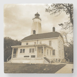 Sandy Hook Lighthouse Stone Coaster
