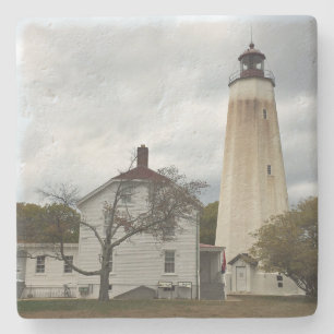 Sandy Hook Lighthouse Stone Coaster