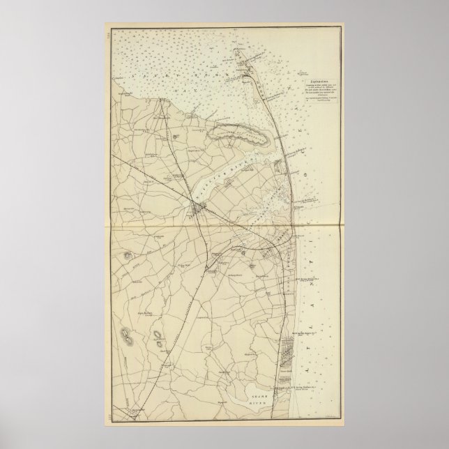 Sandy Hook to Shark River Coast Chart Map (Front)