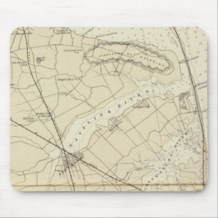 Sandy Hook to Shark River Coast Chart Map Mouse Mat