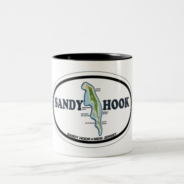 Sandy Hook. Two-Tone Coffee Mug (Center)