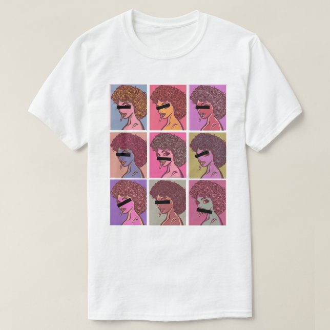 Sandy is a smoker. T-Shirt (Design Front)