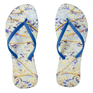Sandy Leaves Flip Flops