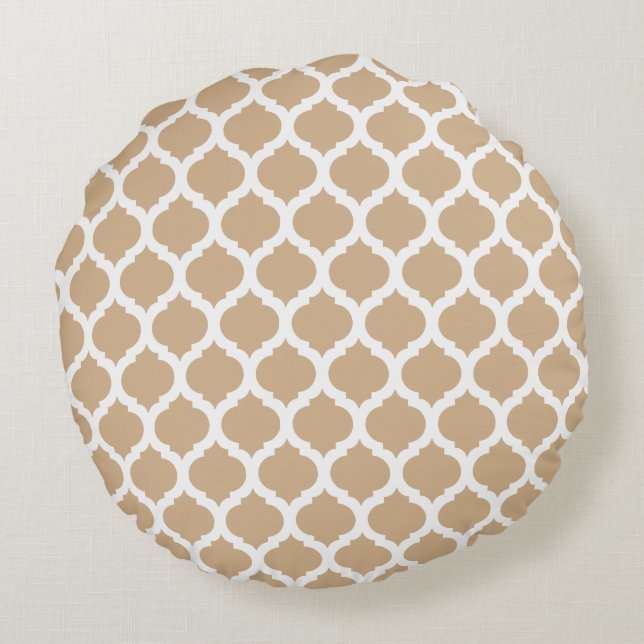 Sandy Moroccan Pattern Round Pillows (Back)